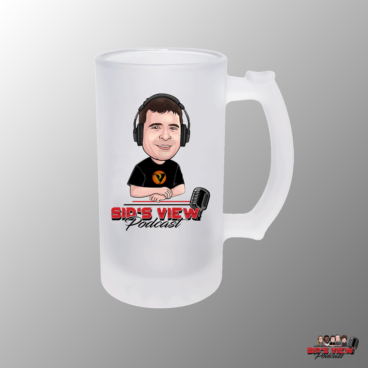 SVP Sid Caricature Logo 16oz Frosty Mug