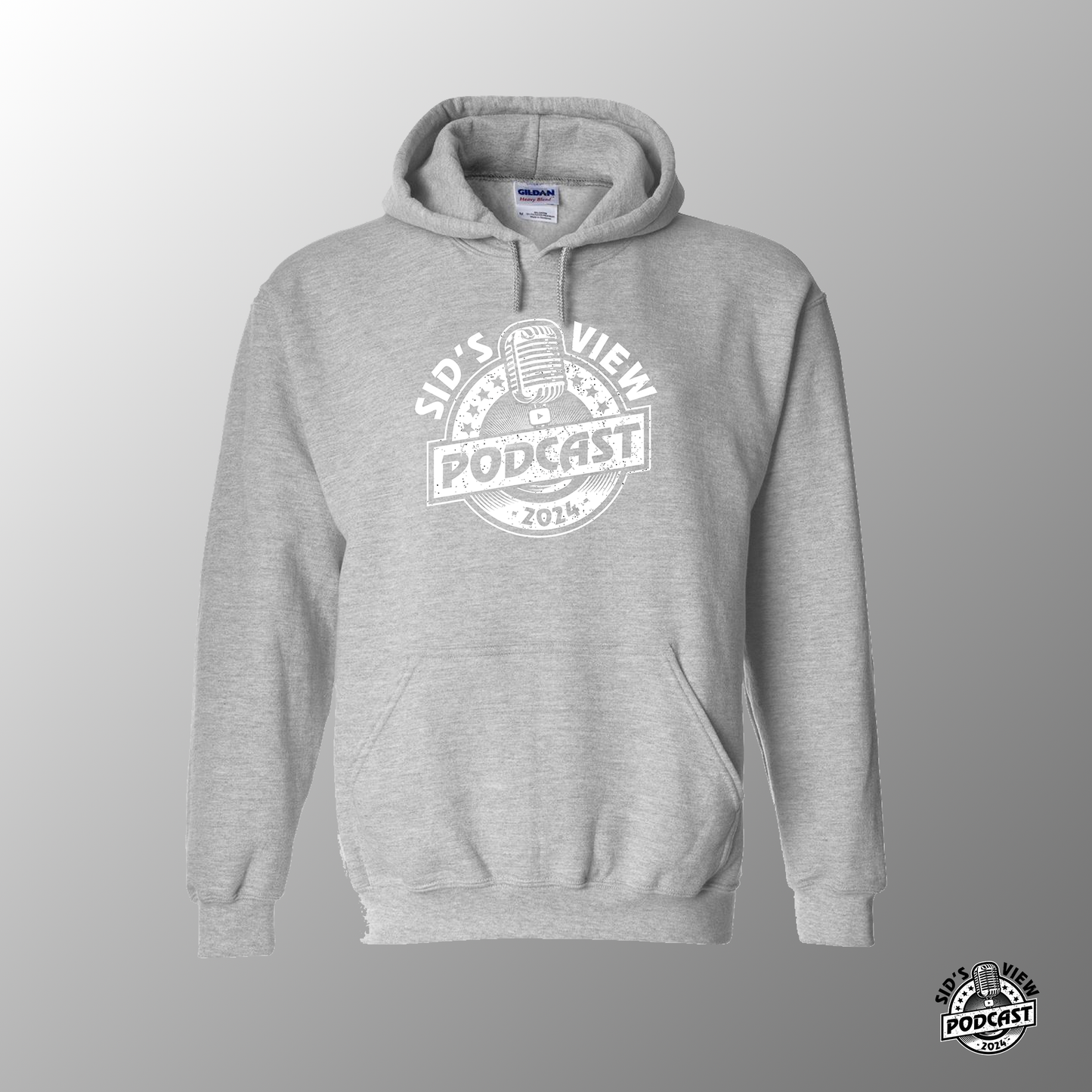 SVP Retro White Logo Hoodie - GRAY