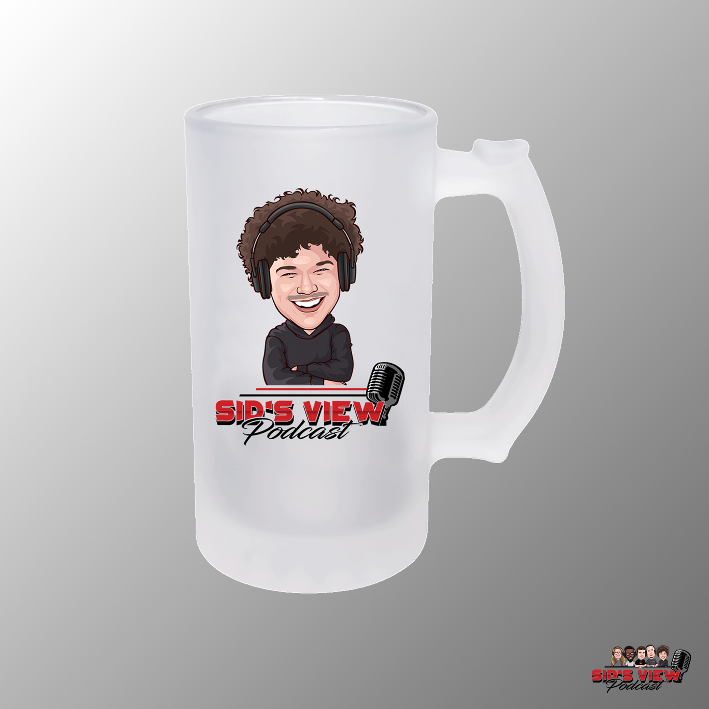 SVP Fro Caricature Logo 16oz Frosty Mug