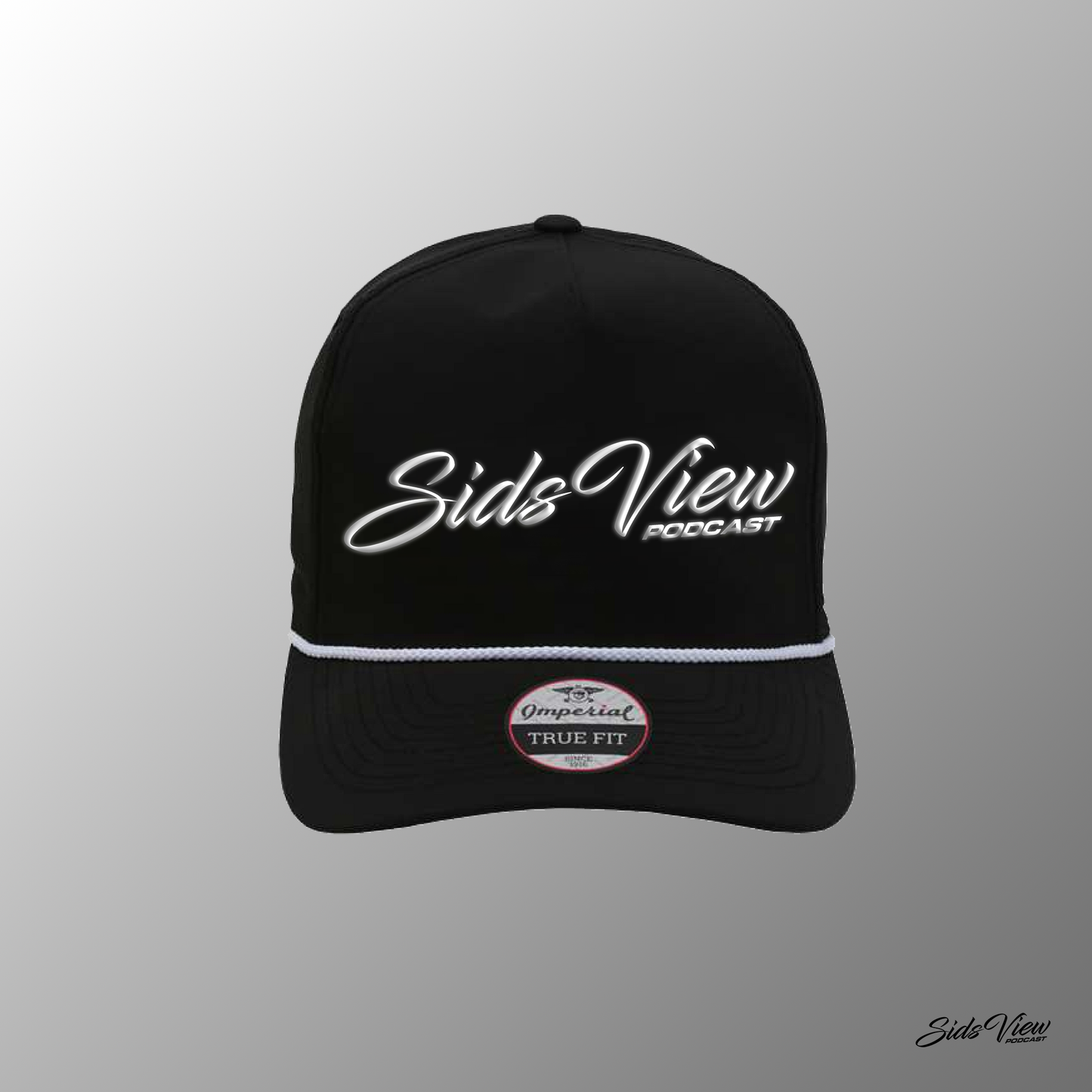 SVP Script Logo Embroidered Rope Hat - BLACK